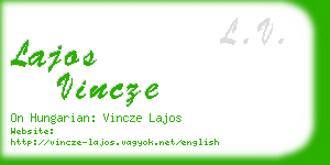 lajos vincze business card